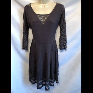 Free People Dark Grey Dress